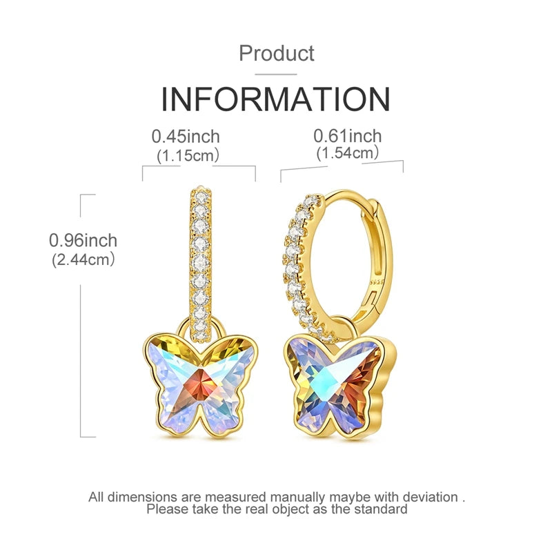 925 Sterling Silver Plated Gold Drop Earrings Star Sun Moon Earrings Removable Circle Heart Earrings For Women Hoop Earrings