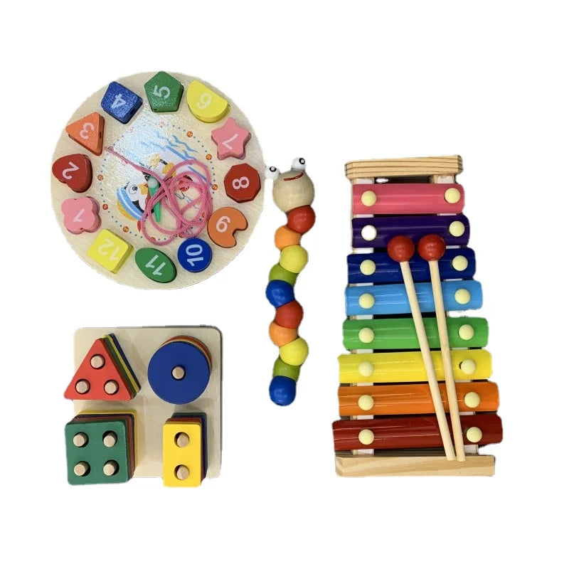 Baby Educational Toys Montessori Wooden Toys Early Learning Baby Birthday Christmas New Year Gift Toys for Children GYH