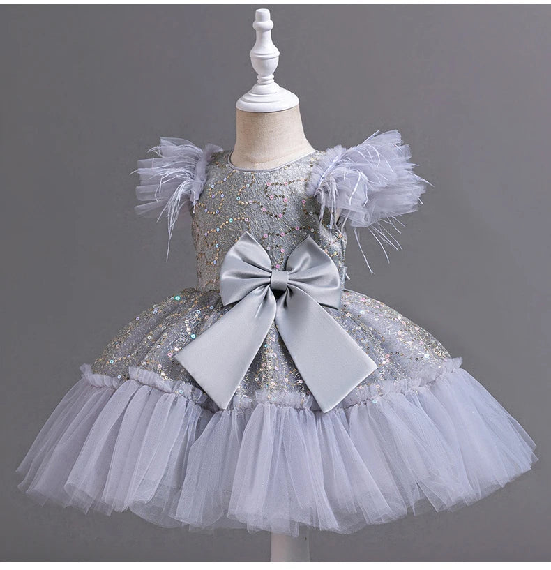 6633 Little Baby Clothing Girl Wedding Dress Kids Birthday Party Princess Dresses Children Wedding Ceremony Costume