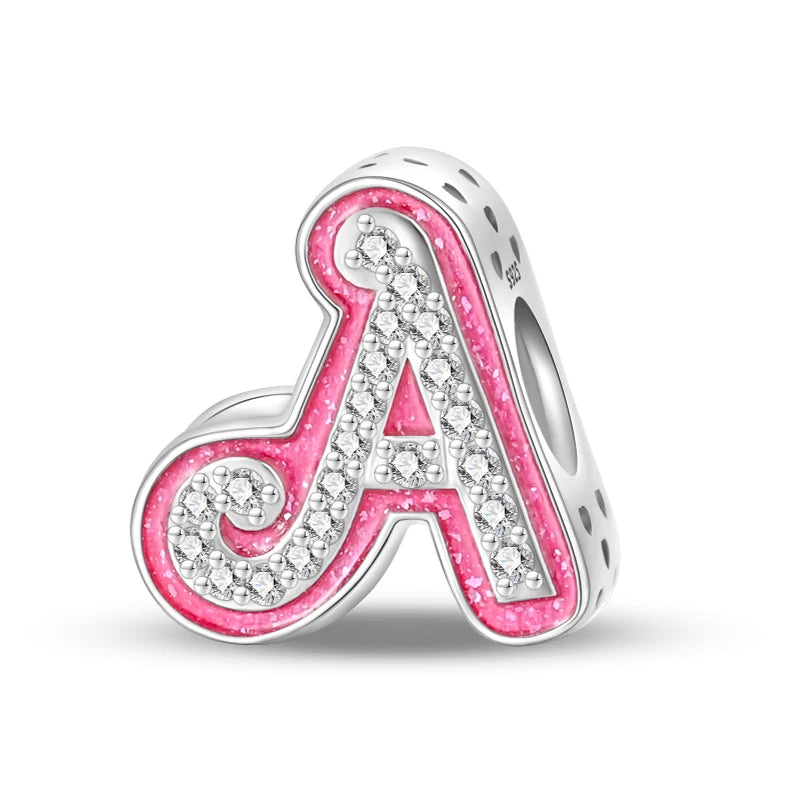 Hot Sale Charms Beads 925 Sterling Silver Pink Perfume Bottle Letter Luminous Firefly Tarot Card Beads Fit DIY Bracelets Jewelry