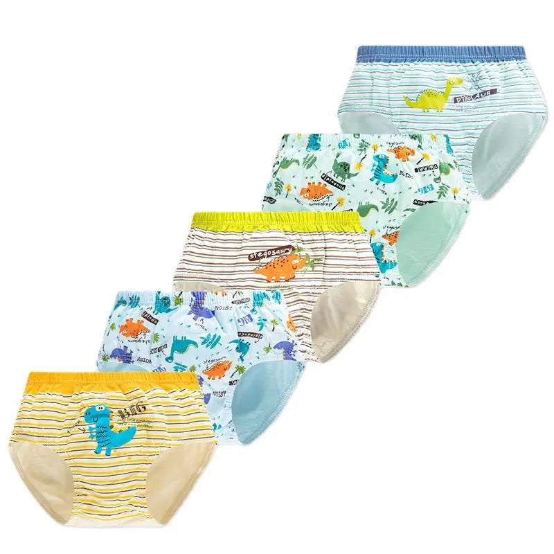 5/10Pieces Kids Triangle Underwear Cotton High-quality Boys Briefs Dinosaur Pattern Children Underpants Breathable Soft Knickers