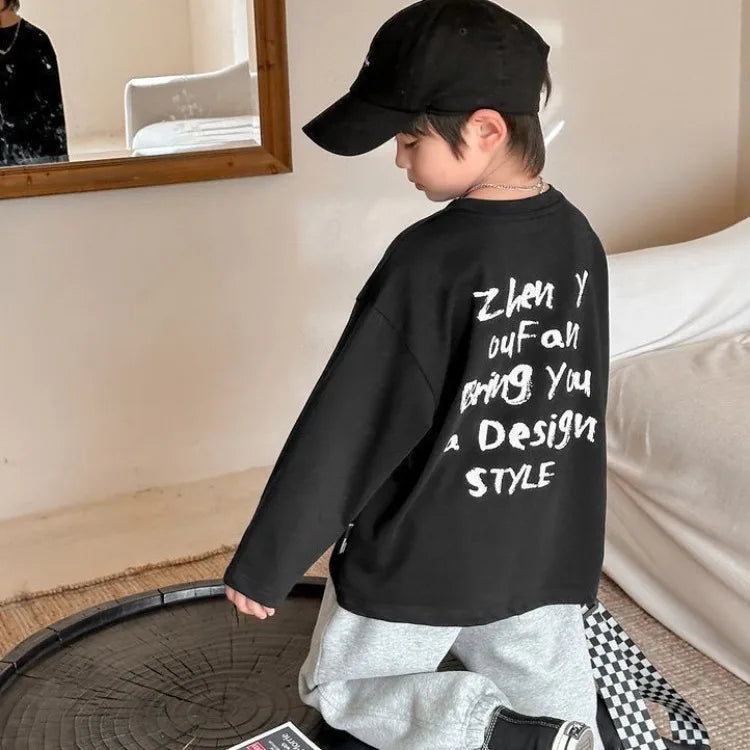 Cotton Boys T Shirt 2025 Kids Clothes Boy Children's Clothing T-shirts Oversized T-shirt Top 7 8 Years Year Old Child Tee Korean