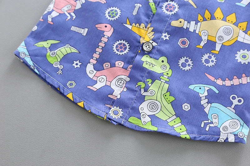 New Summer Baby Clothes Suit Children Boys Fashion Cartoon Shirt Shorts 2Pcs/Sets Infant Outfits Toddler Costume Kids Tracksuits