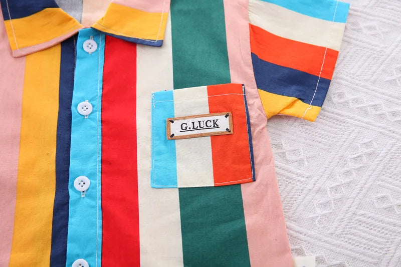 New Summer Baby Boys Clothes Children Striped Shirt Pants 2Pcs/Sets Toddler Casual Costume Kids Tracksuits Infant Outfits