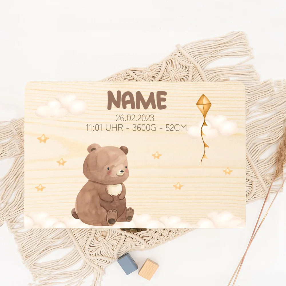 Personalised Wooden Keepsake Box Christening Gift for Boys and Girls Baby's First Keepsake Box Newborn Baby Gifts