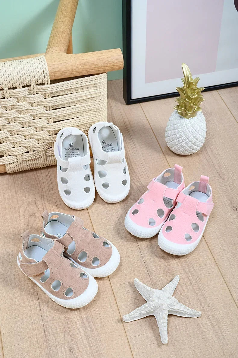 Kids Sandals Summer Girls Boys Cut Out Sneakers Breathable Children Sports Shoes Closed Toe Baby Toddlers Beach Sandalias Flats