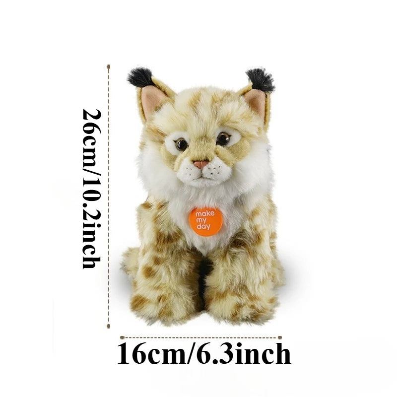 Lifelike Lynx Stuffed Animal Bobcat Plush Stuffed Animal Plush Toy Cute Plushie Christmas Birthday Gifts for Kid Adults
