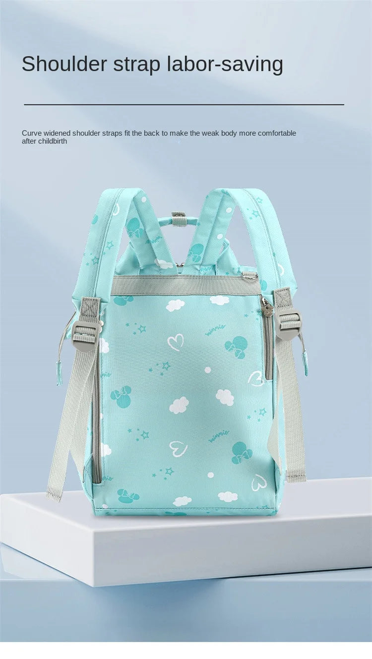 Disney Mickey Original New Diaper Bag Backpack Luxury Brand Baby Diaper Bag Large Capacity Multi-function Cartoon Baby Bag