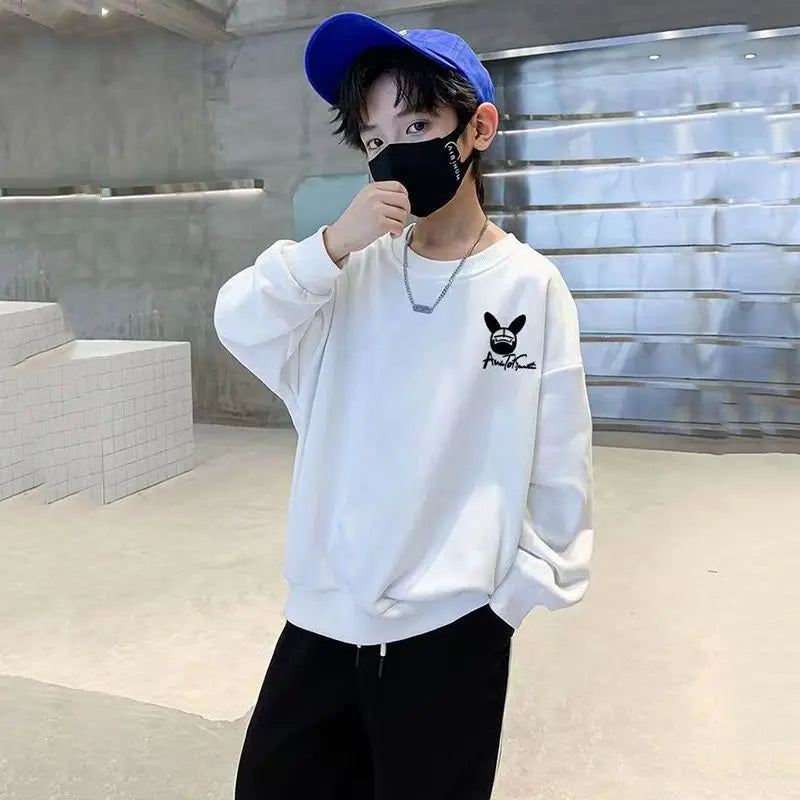 Boys' Mid-Large Size 2025 Spring-Autumn New Layering Stylish Street-Cool Sweatshirt