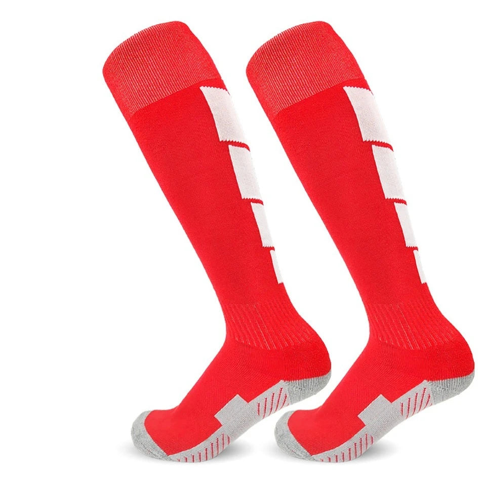 Loogdeel 1 Pair Soccer Socks, Sport Knee High Socks Calf Compression Athletic Socks for Kids Adults Running&Training Football