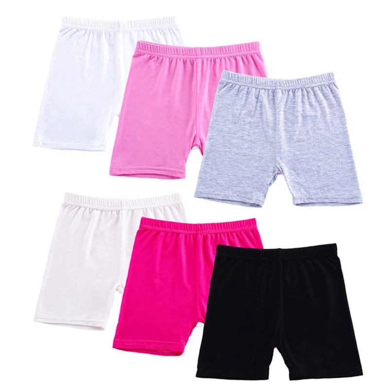 6PCS Kids Cotton Girls Safety Pants Top Quality Short Pants Underwear Children Summer Shorts Underpants For 2-10Y
