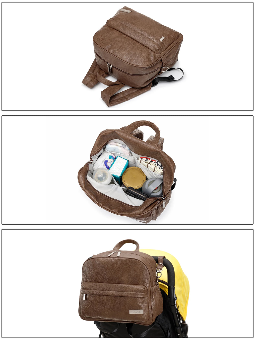 Fashion Diaper Bag for Newborn Baby Waterproof Light Weight Protable Mommy Diaper Backpack for Quick Outing Nappy Changing Bag