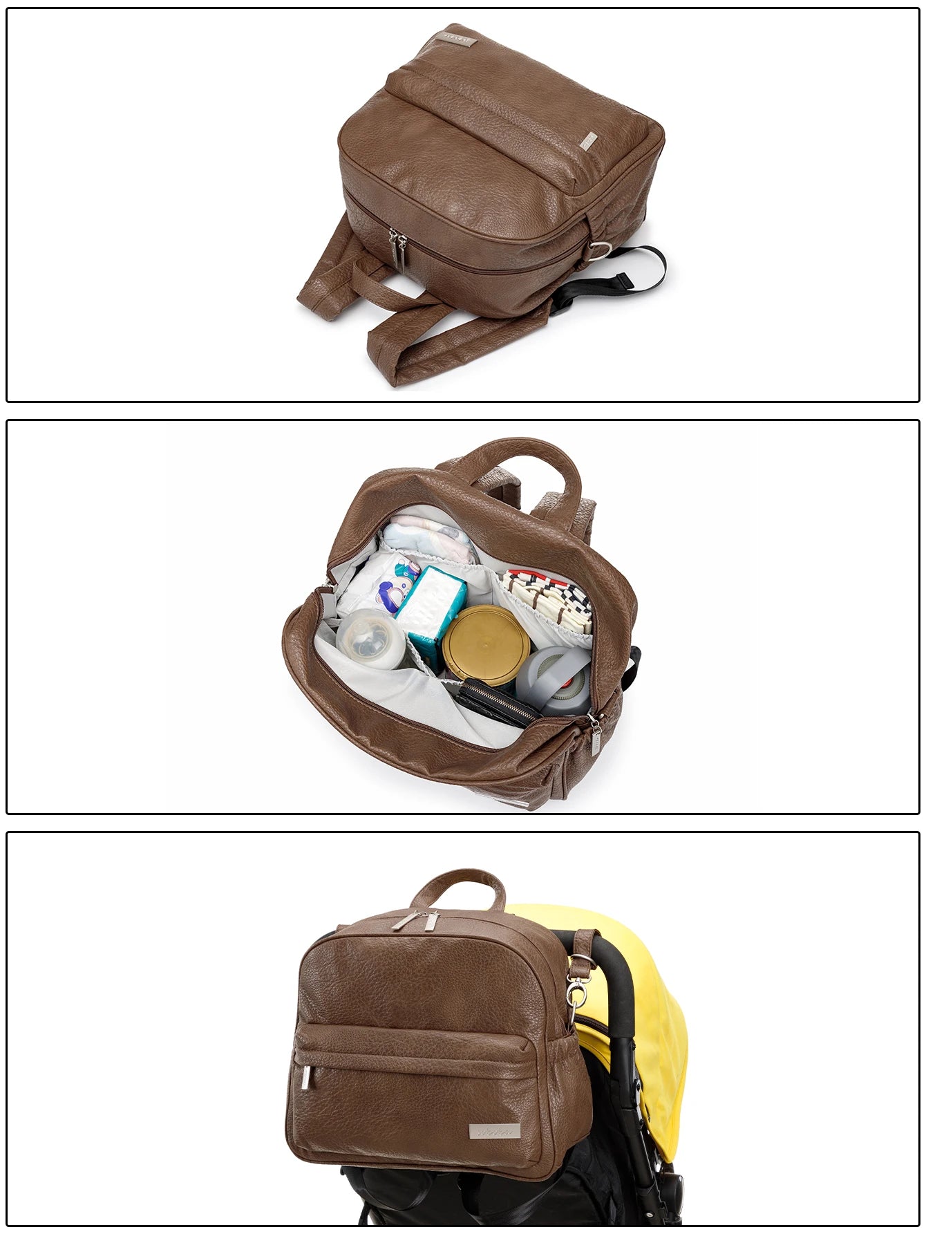 Fashion Diaper Bag for Newborn Baby Waterproof Light Weight Protable Mommy Diaper Backpack for Quick Outing Nappy Changing Bag