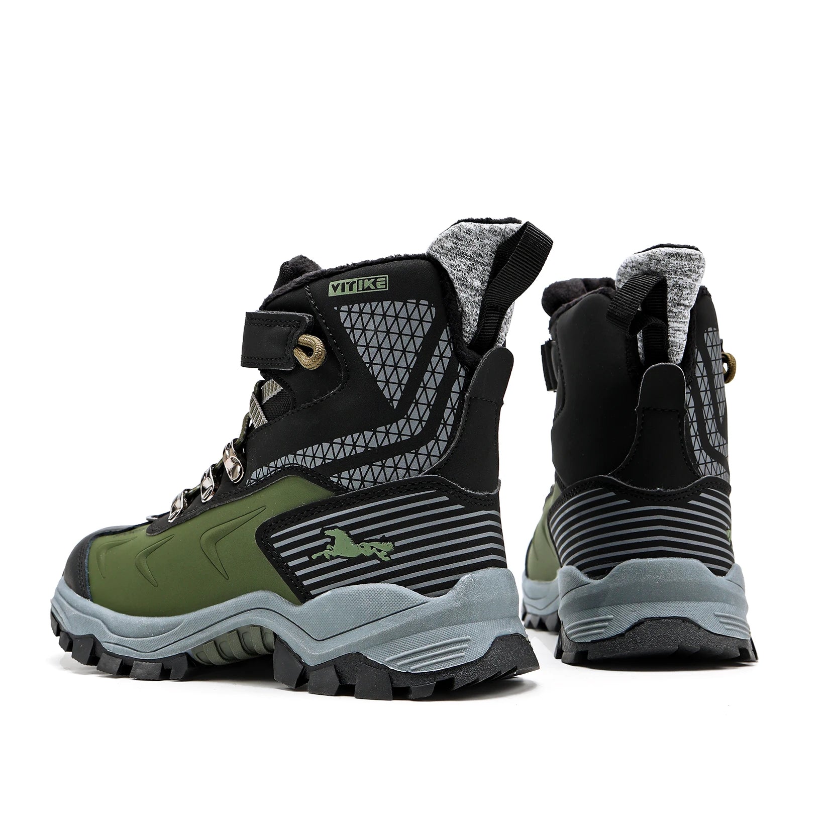 Kids Hiking Boots Boys Girls Outdoor Walking Climbing Sneaker Comfortable Snow Shoes Hiker Boot Antiskid Steel Buckle Sole