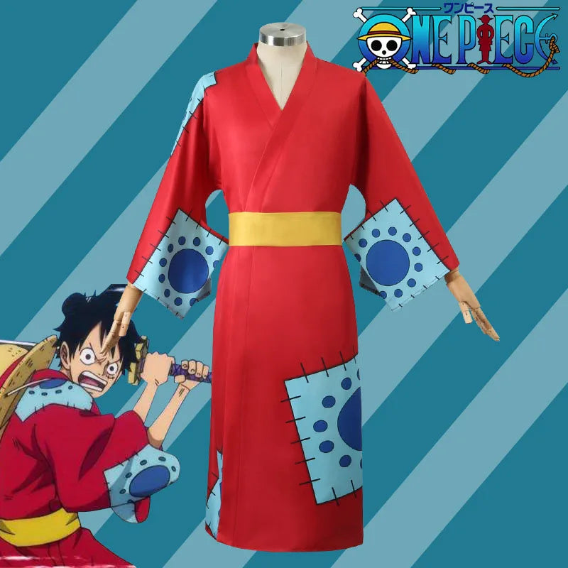 5 Styles Anime Monkey D Luffy Cosplay Costume Egghead Costume for Adult Coat Hat Fancy Uniform Halloween Christmas Suit
