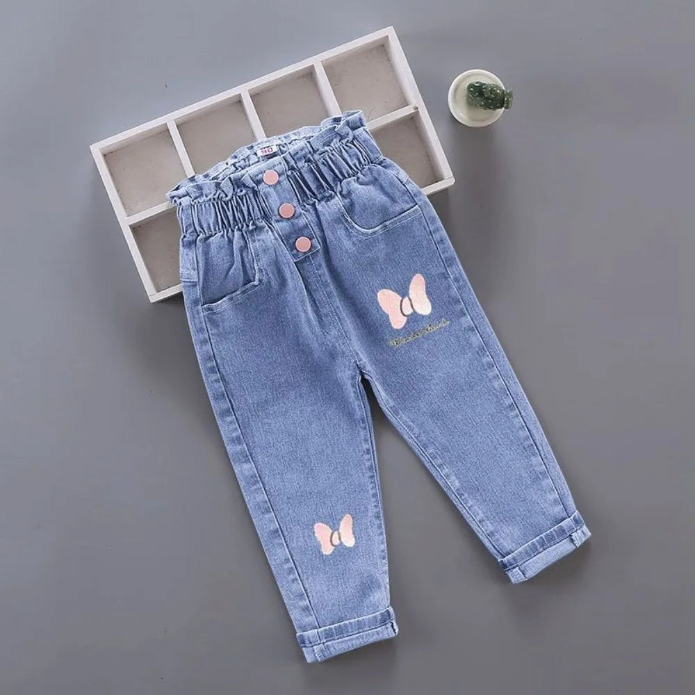 Girls Pants Kids Clothes Children Jeans Cowboy  Denim Pants Spring Autumn Fashion Clothing Streetwear Casual Harajuku