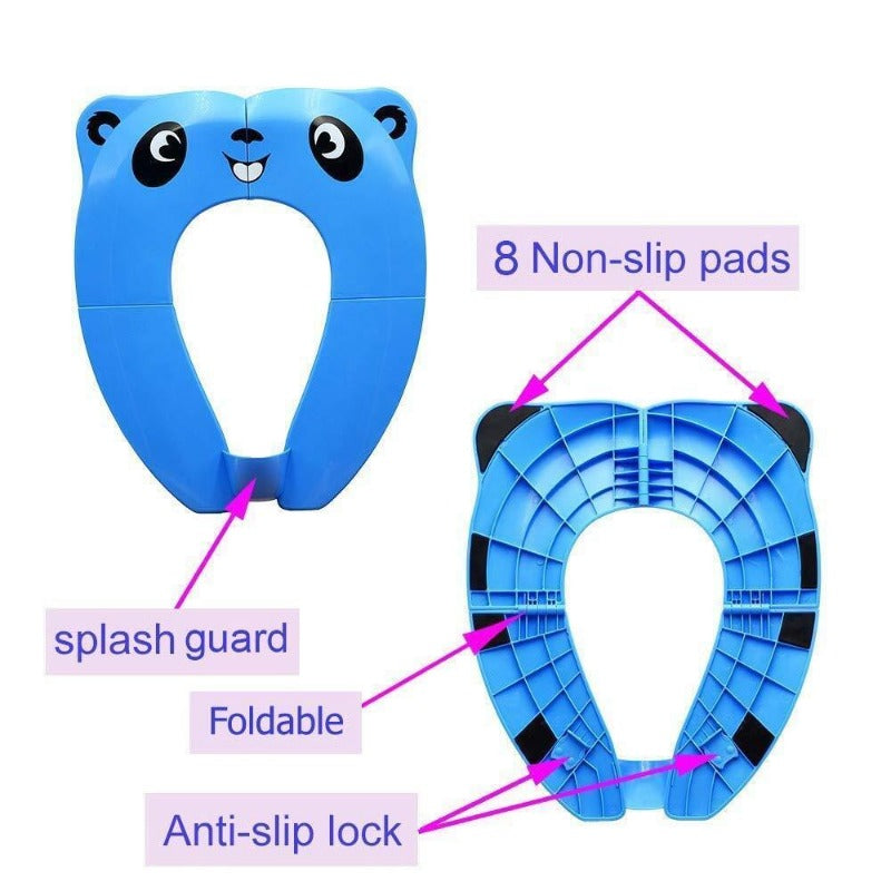 Portable Folding Non Slip Silionce Pads Potty Training Seat for Kids Foldable Toddlers Toilet Seat Potty Seat Cover for Travel