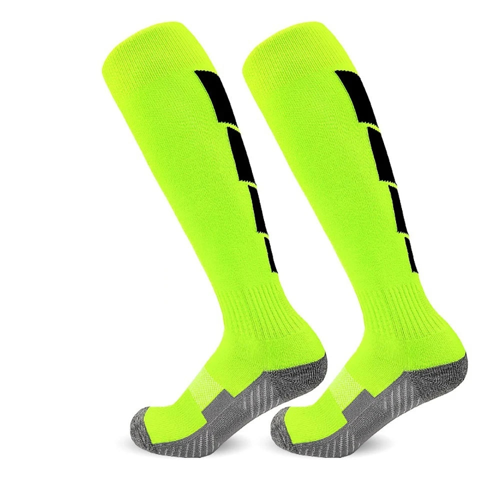 Loogdeel 1 Pair Soccer Socks, Sport Knee High Socks Calf Compression Athletic Socks for Kids Adults Running&Training Football