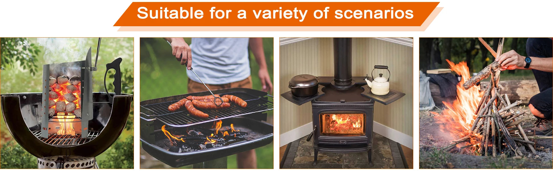 All Natural Wood Fire Starters 60pcs,Fireplace Camping Charcoal Grill Chimney Wood Stove Campfires Fire Starter Fatwood Sticks