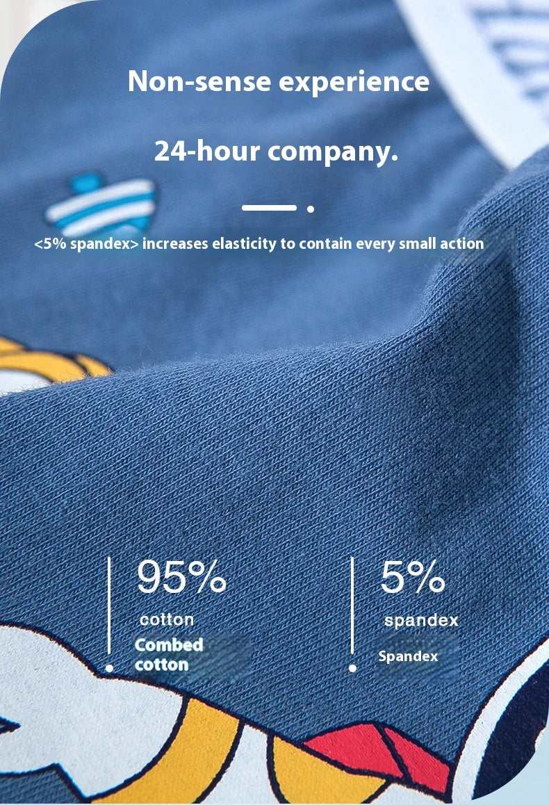 Boys Cotton Boxer Shorts 4PCS Not Pinch the Butt Boy Cotton Thin Section Flat Shorts Baby Underpants Children's Bottoms