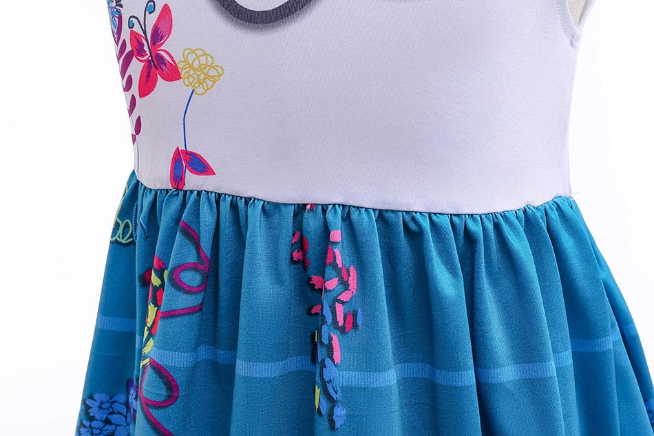 Mirabel Isabela Cosplay Princess Dress Kids Encanto Charm Costume Girls Halloween Children's Day Birthday Party Holiday Clothes