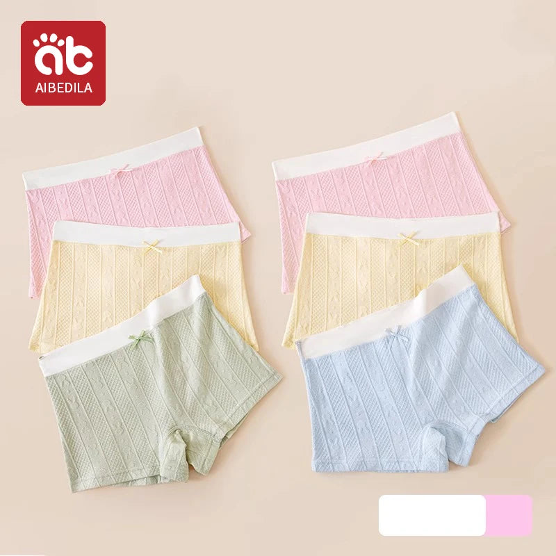 AIBEDILA Baby Girls Panties Cotton Soft Cartoon Child Underwear for Girls Kids jacquard Breathable Teen Children's Briefs
