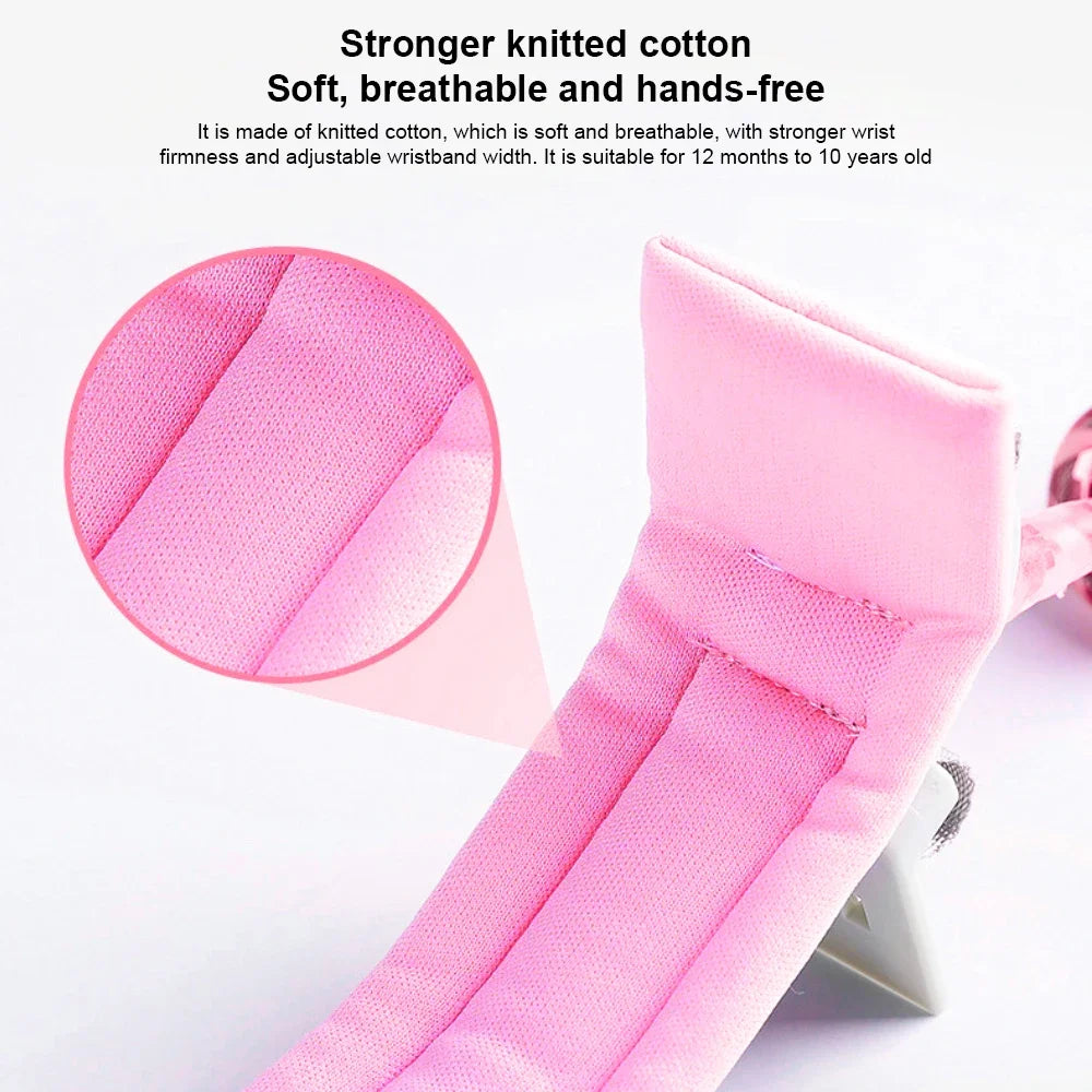 Toddlers Leash Anti Lost Wrist Link Child Kids Safety Harness Kids Walking Wristband Assistant Strap Belt for Girl Pink Gift