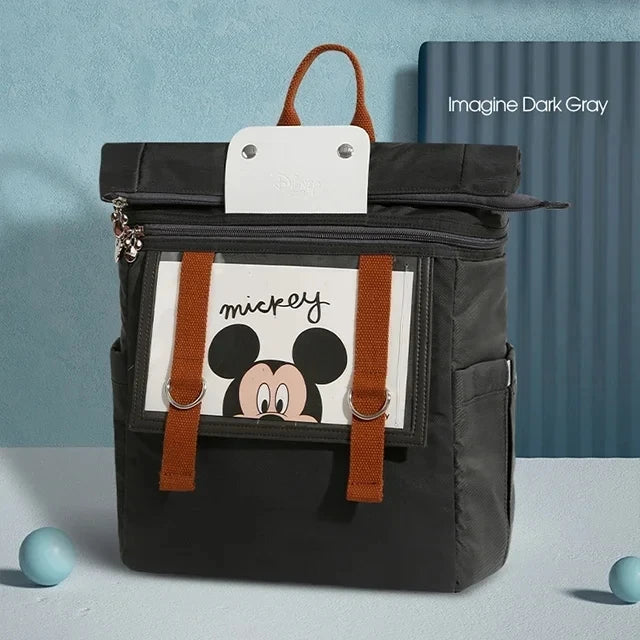 Disney Mickey New Diaper Bag Backpack Cartoon DIY Baby Diaper Bag Backpack High Quality High Capacity Baby Bag Multi Functional