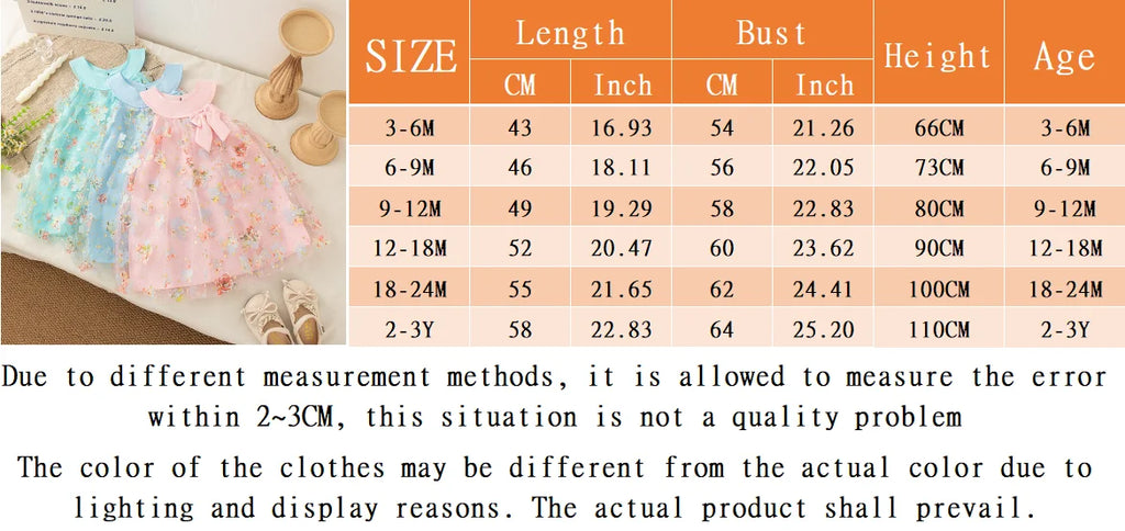 Summer New Princess Style Baby Girl Dress, Floral Chiffon Children'S Sleeveless Clothes For Birthday Parties (0-3 Years Old)