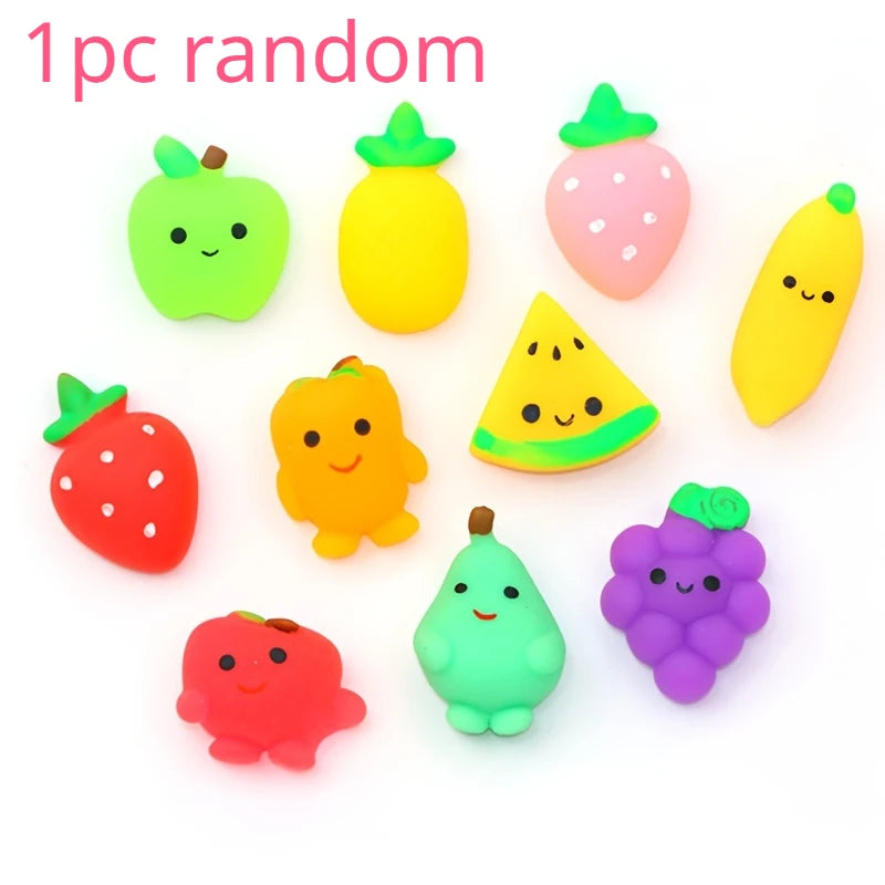 1-24pcs Mochi Squishy Toys Set for Kids Mini Squishies Fruit Squeeze Pack Cute Stress Relief Anxiety Birthday Gift Adults Kids
