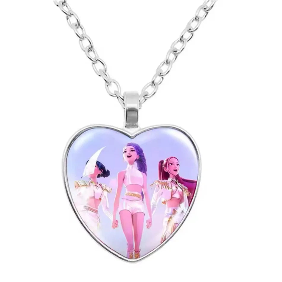 * K-Pop Demon Hunters Handmade Glass Bead Bracelet Huntr-x Rumi Zoey Mira Bangles Unisex Jewelry Accessories Fans Gift