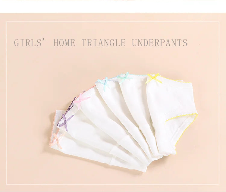 6 Pack Girls Cotton Underwear - 100% Pure Cotton Breathable Comfortable Kids Panties - Soft White Toddler Underwear for Girls -