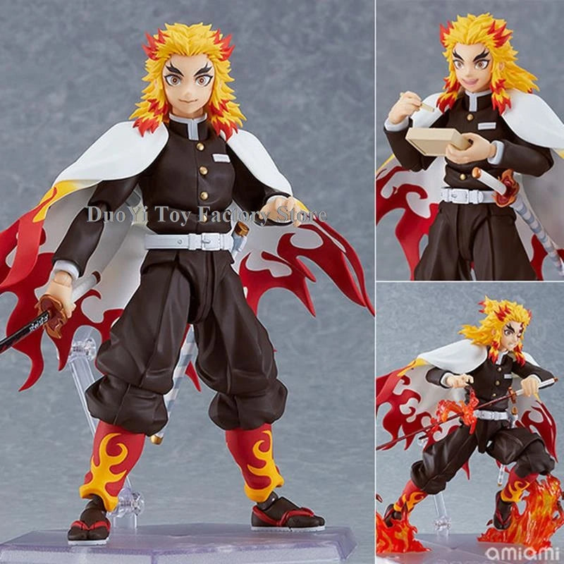 Figma Demon Slayer Figure Kimetsu no Yaiba Rengoku Kyoujurou 553 Tanjirou 498 Kamado Nezuko Kamado 508 Agatsuma Zenitsu 522 Toys