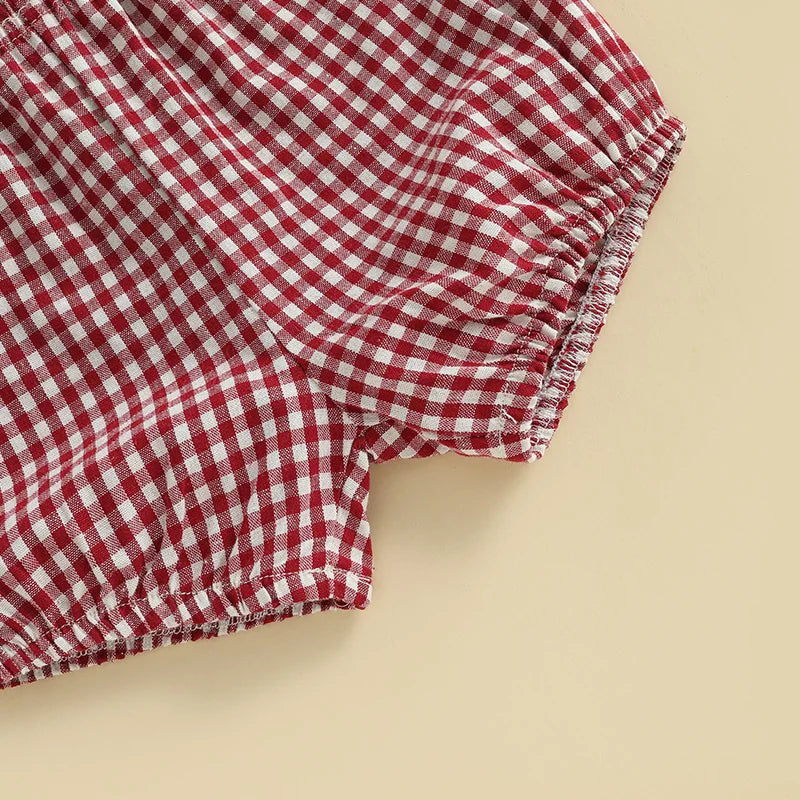 Toddler Girl Sleeveless Ruffle Top and Shorts Set with Cute Bow Detail and Elastic Waistband for Summer Beach Outfits