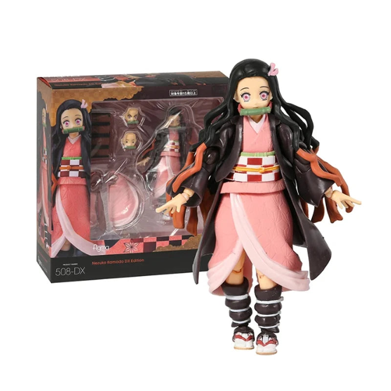 Figma Demon Slayer Figure Kimetsu no Yaiba Rengoku Kyoujurou 553 Tanjirou 498 Kamado Nezuko Kamado 508 Agatsuma Zenitsu 522 Toys