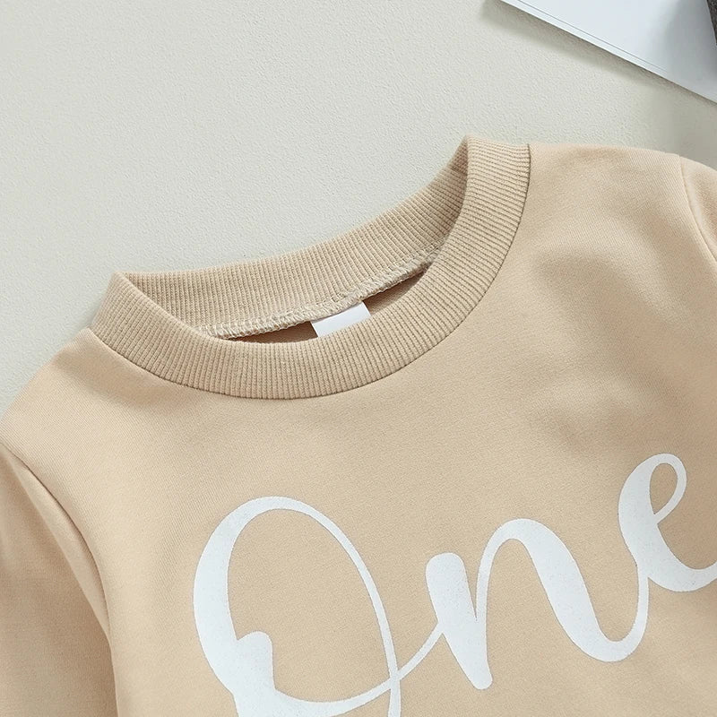 Toddler Boy s Long Sleeve Sweatshirt with Letter Print Cute Pullover for Autumn Birthday Outfit for Baby Boy Trendy Tops for