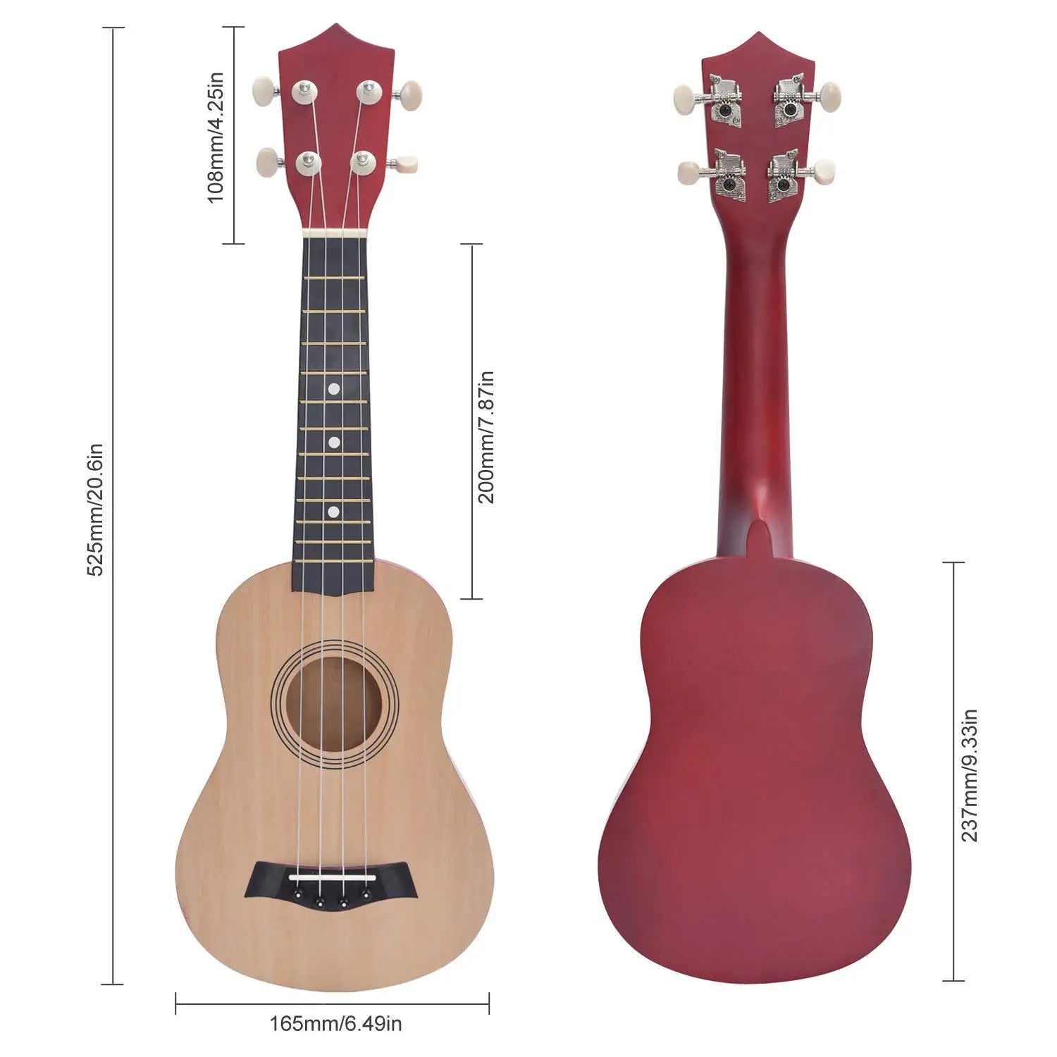 Miwayer Soprano Ukulele for Beginners 21 Inch Hawaiian Starter Uke Guitar Ukalalee With Gig Bag Digital Tuner Ukulele Capo