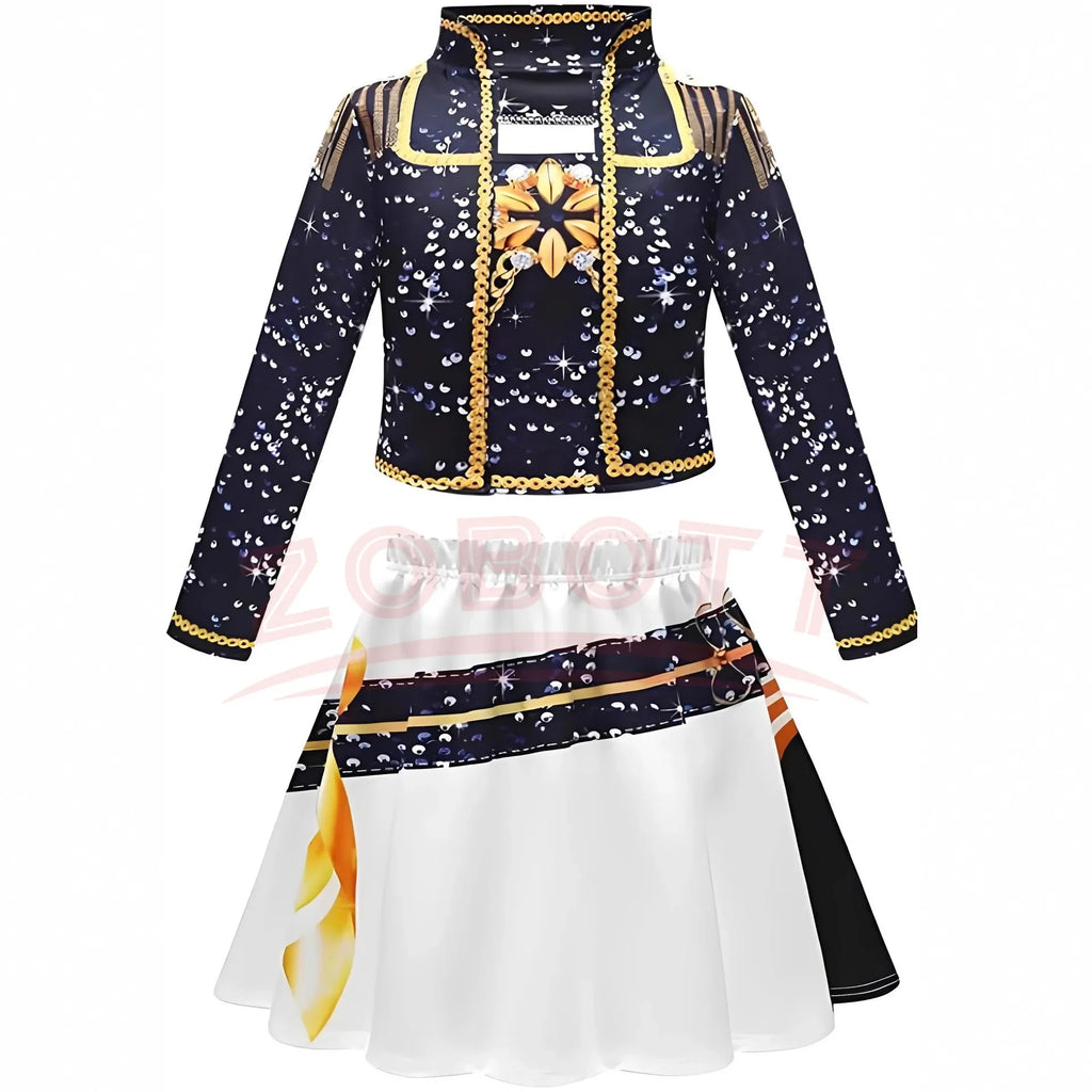 2025 NEW Kpop Demon Hunter Anime Movie Kids Cosplay Rumi Zoey Mira 3D Print Costume Suit Clothes KPop Rumi Zoey Cosplay Outfit