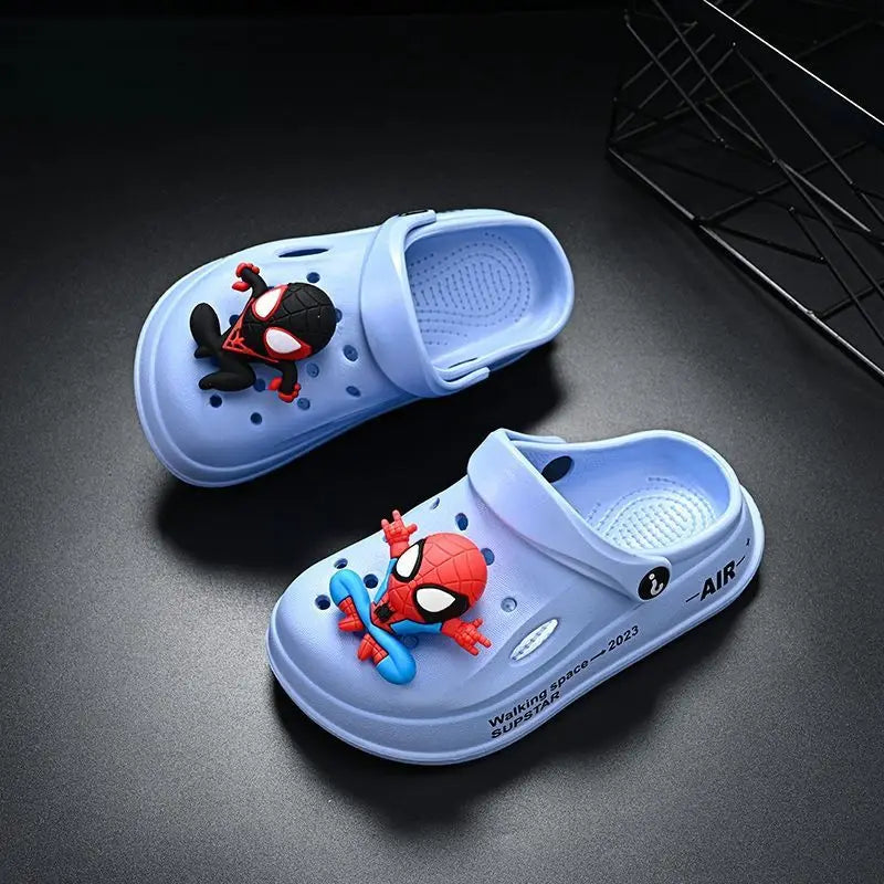 Disney Spider Man Children's Cave Shoes Boys' Anti Slip Soft Sole Kid's Beach Sandals For Home And Outdoor Shoes Size 24-45