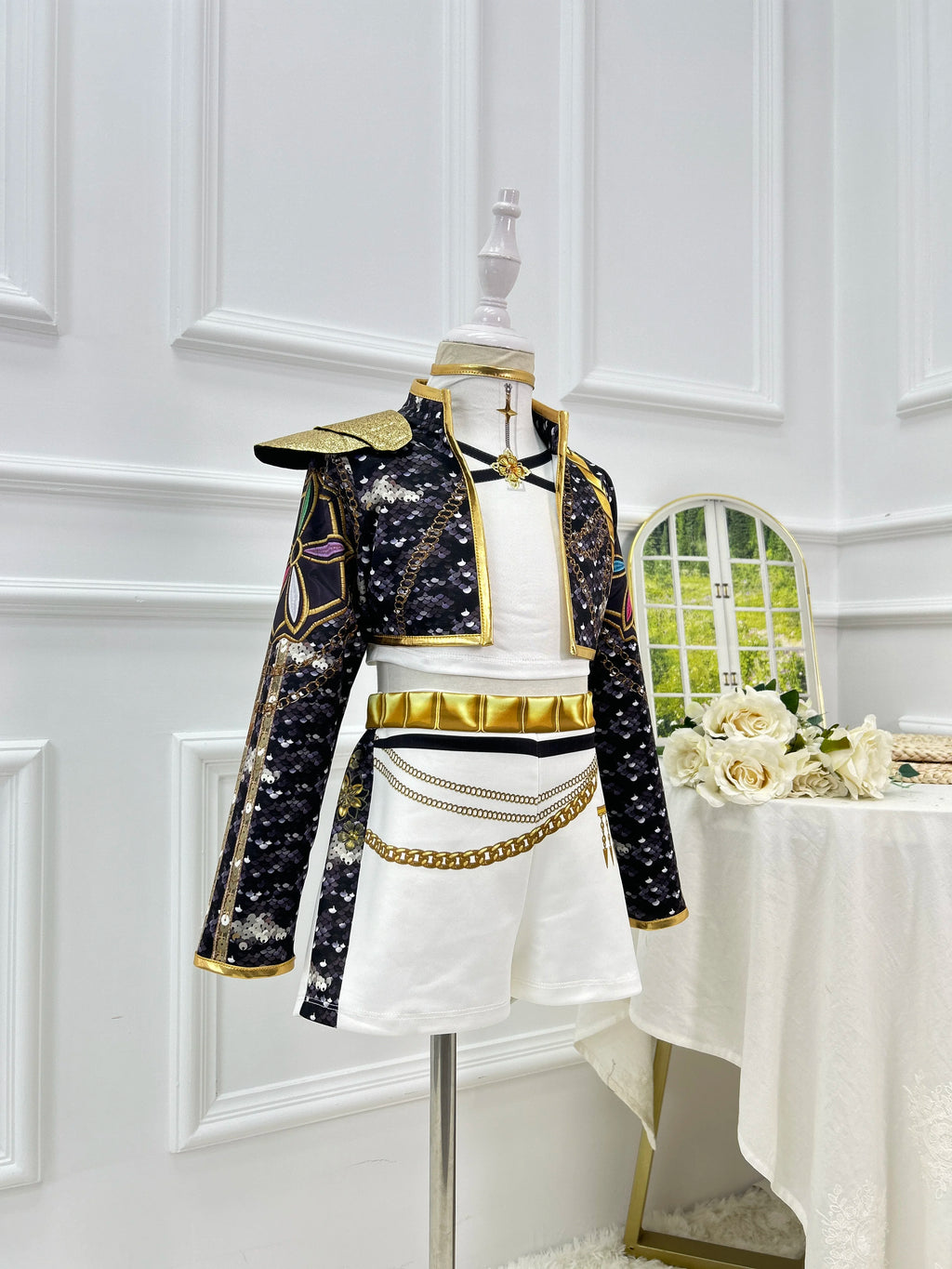 Kpop Demon Hunter Costume Rumi Halloween Cosplay Hot Girls Show Costume Black Shiny Set Halloween Girls Anime  clothing