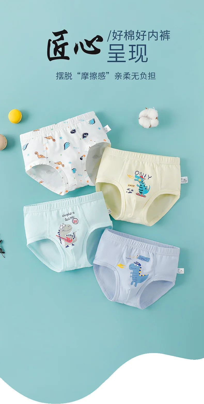 new arrived high quality boys teenager cotton briefs panties kids children underwear 1-16years 4pcs/lot students clothes