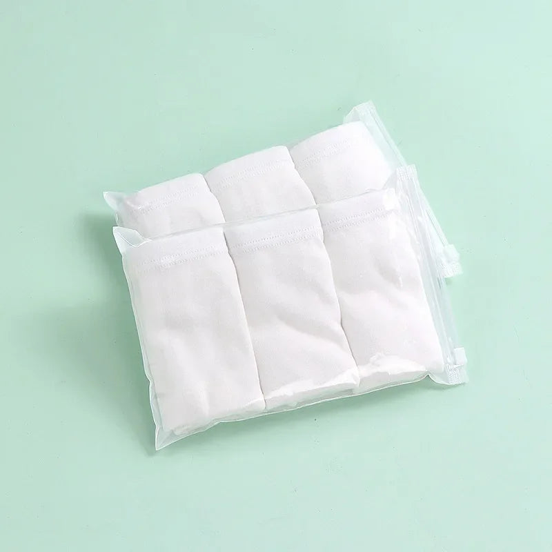 White Kids Underpant 100% Cotton Baby Girls Briefs 3 4 5 6 8 10 Years Little Boys Students Boxer Underwear Girls Panties