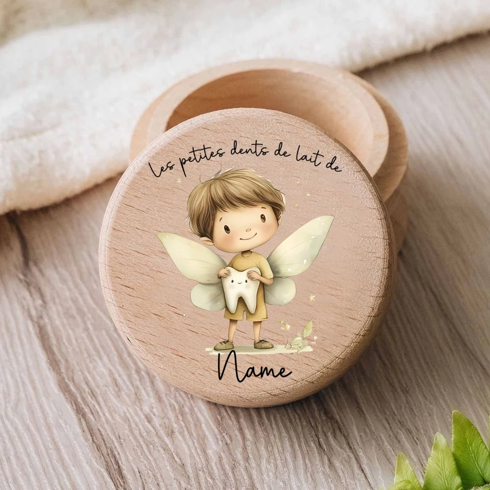 Personalized Baby Tooth Box Keepsake Tooth Wooden Collection Box Wooden Collectible Boxes Birthday Gift Baby Shower Gift