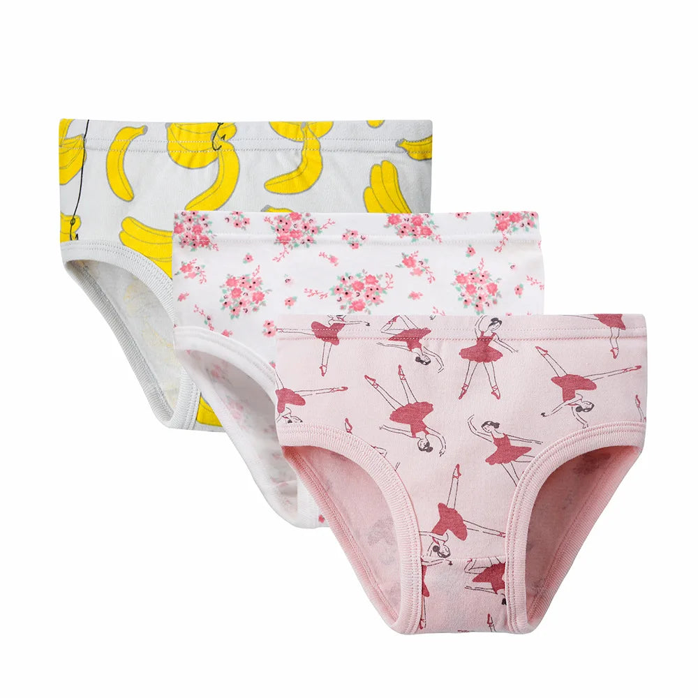 1/3/6/9 Pcs Children's Girls Panties 100% Cotton Soft Pretty Cartoon Unicorn Print Underwear For Girls Undies Boxer Breathable