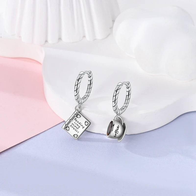 925 Sterling Silver Career Eardrop Musical Note Earrings Painter Microphone Earrings Fit For Women Workplace Birthday Gift