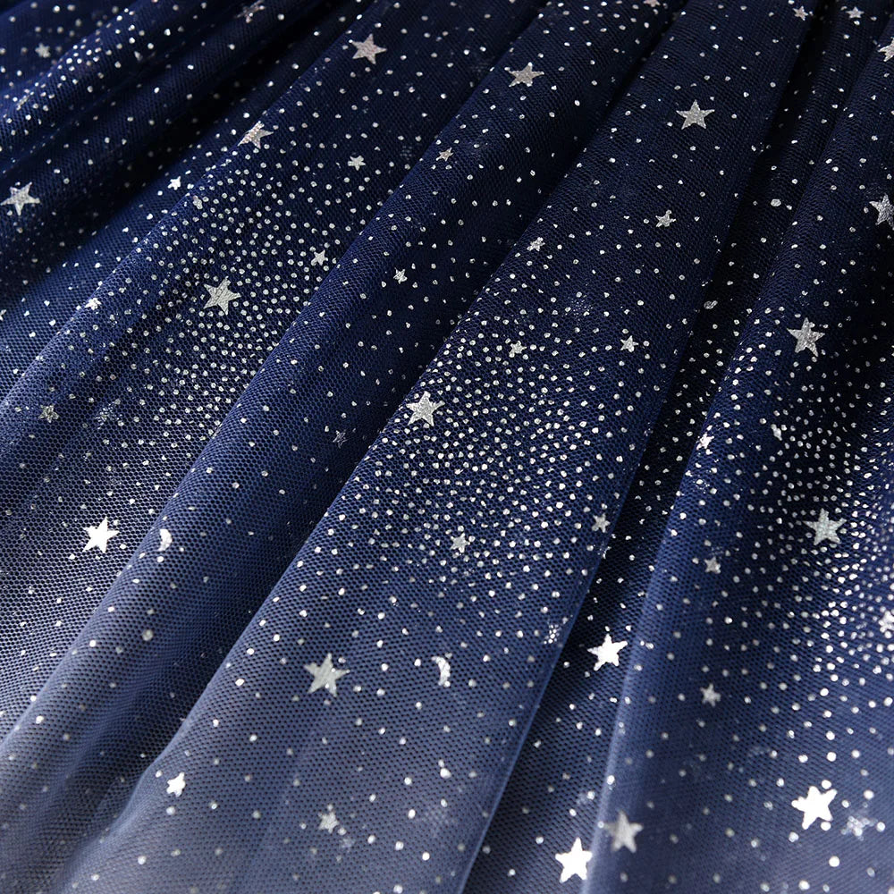 DXTON Baby Girls Daily Skirts Star Blingbling Sequin Gradient Tulle Knee-Length Girls Toddler MiniSkirts Children Casual Costume