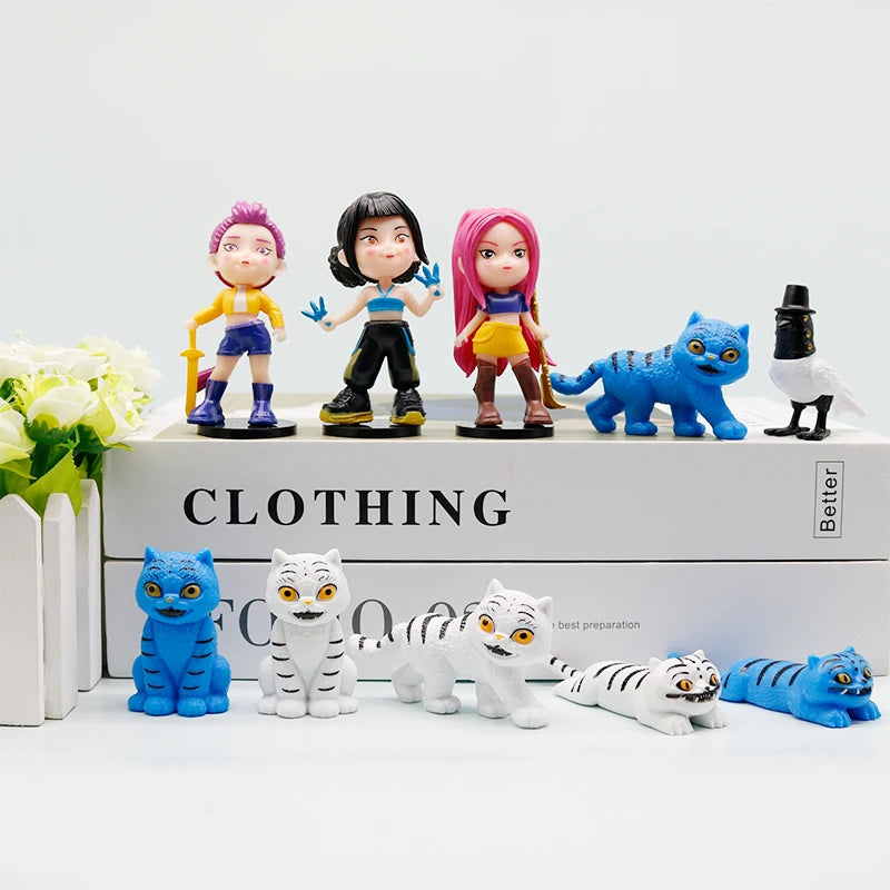 Anime Figure Kpop Demon Hunters Model Toy Cartoon Gaming Peripherals Desk Decoration Collection Figures Model Toy For Kid Gift