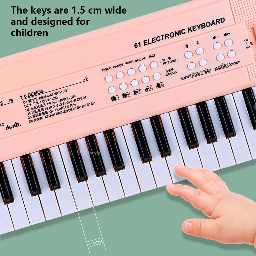 37 Keys Kids Electronic Piano with Microphone Educational Toys Musical Instrument for Kids Toddlers Boys Girls Birthday Gift