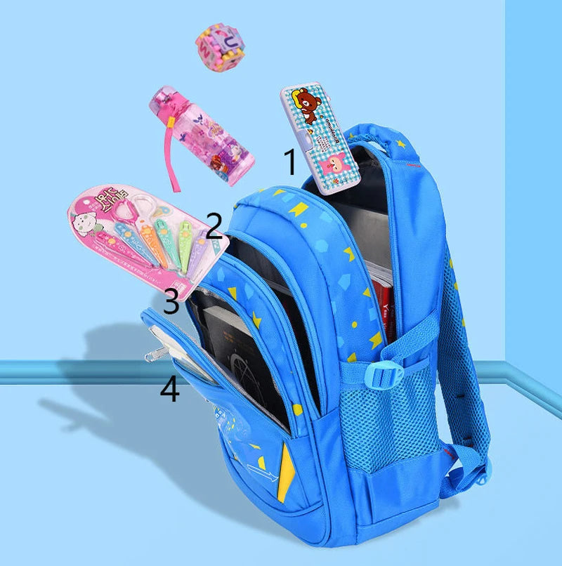Children's Shoulder Bag Geometry Pattern Kid Backpack In Primary Schoolbag Teen Boy Girl Backpack Book Bag Waterproof Mochila