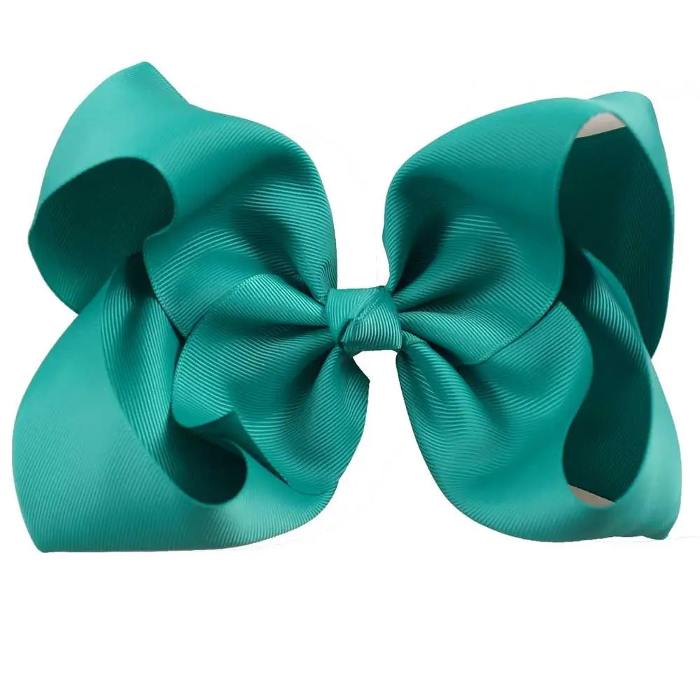 60 Colors Boutique 8" Large Solid Grosgrain Ribbon Hair Bow Clips Barrettes for Women Girls Accessories